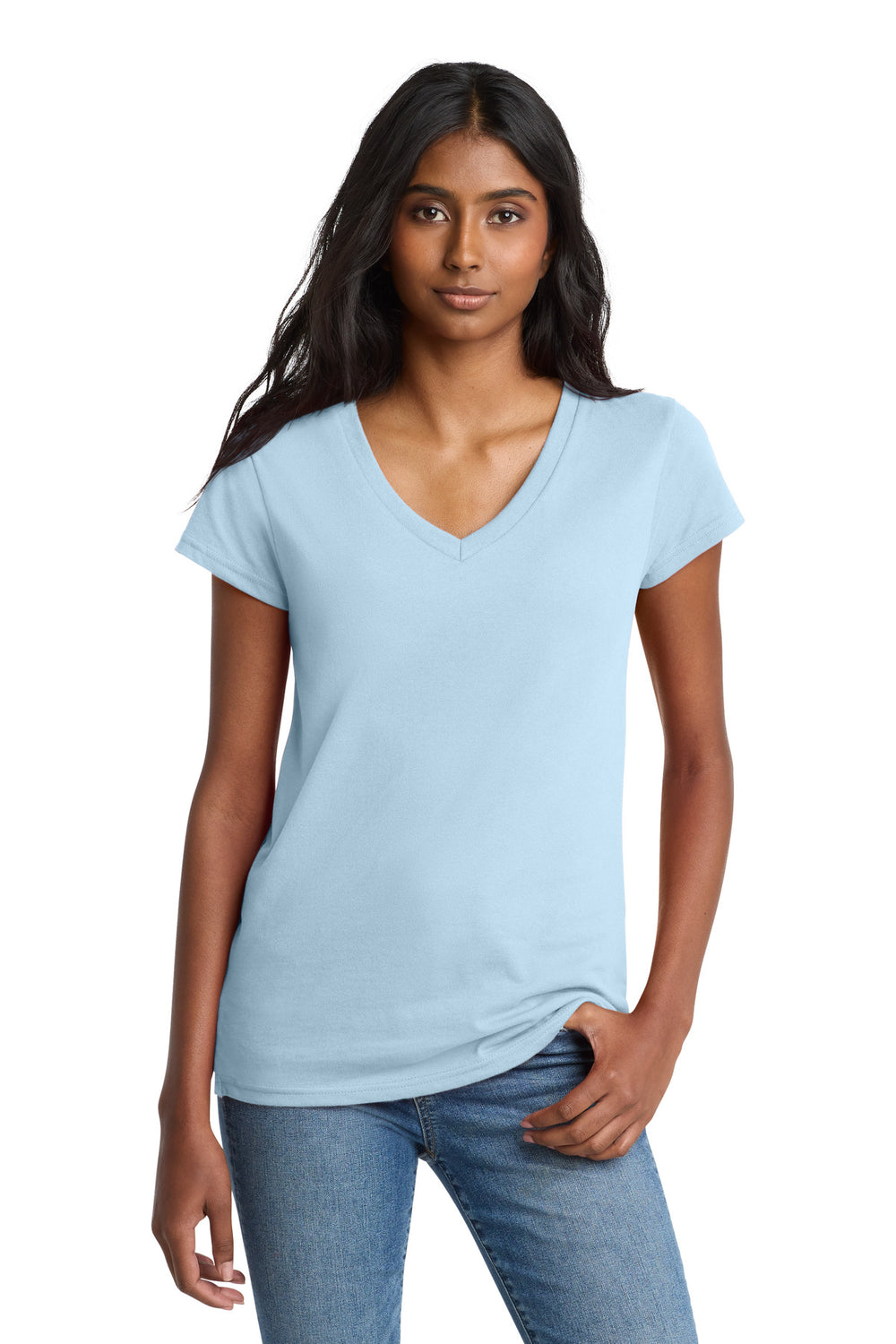 District ® Women’s Re-Tee ® V-Neck - Crystal Blue - 3XL