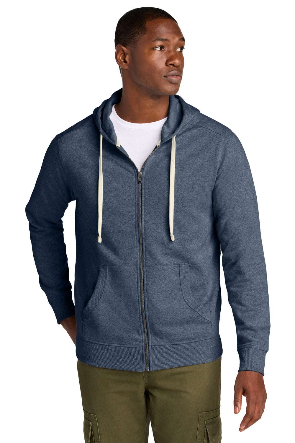 District® Re-Fleece™ Full-Zip Hoodie - Heathered Navy - XS