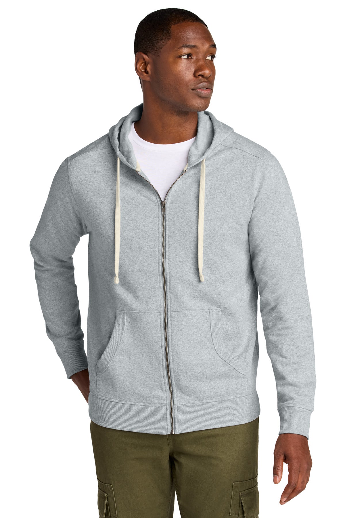 District® Re-Fleece™ Full-Zip Hoodie - Light Heather Grey - XS