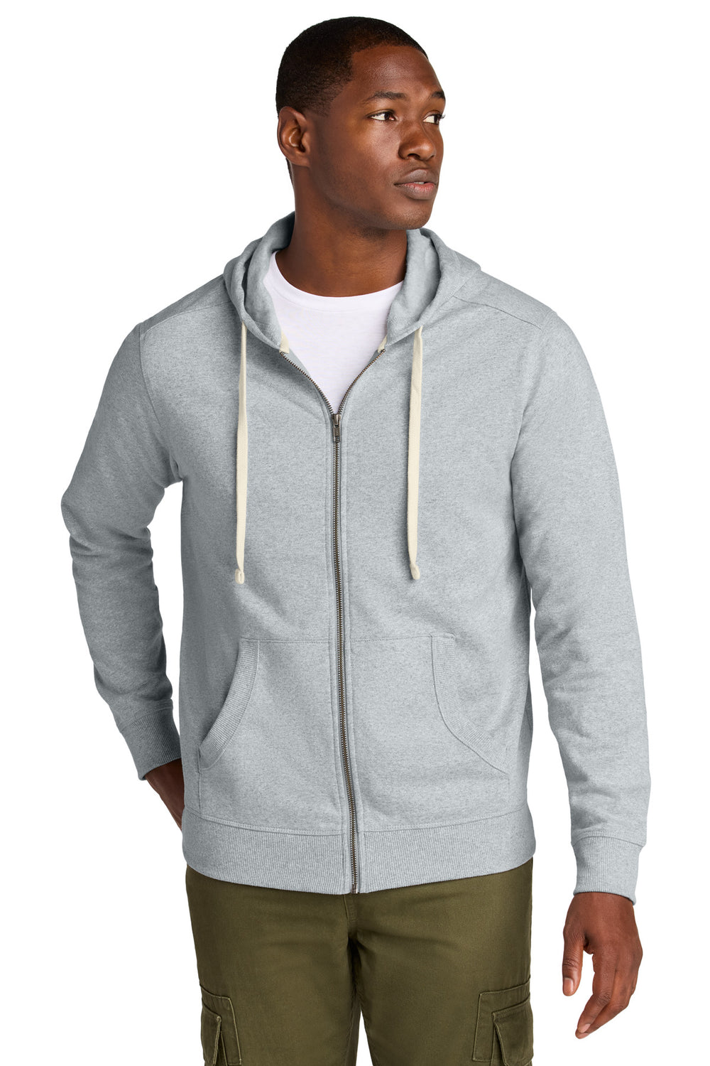 District® Re-Fleece™ Full-Zip Hoodie - Light Heather Grey - XS