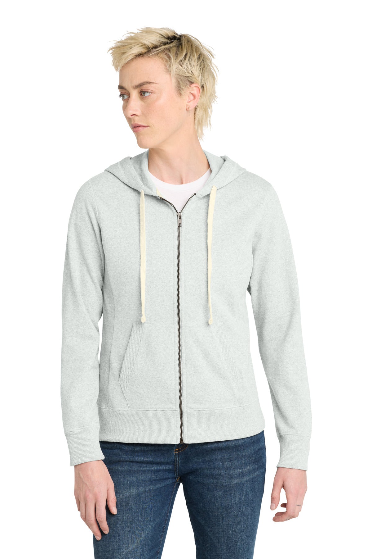 District® Women's Re-Fleece™ Full-Zip Hoodie - Ash - 3XL