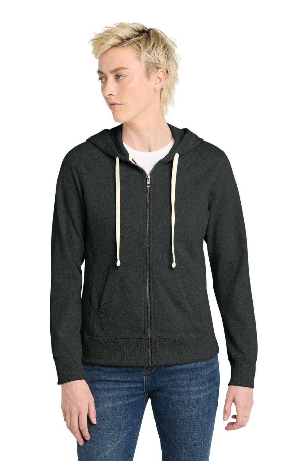 District® Women's Re-Fleece™ Full-Zip Hoodie - Charcoal Heather - XS