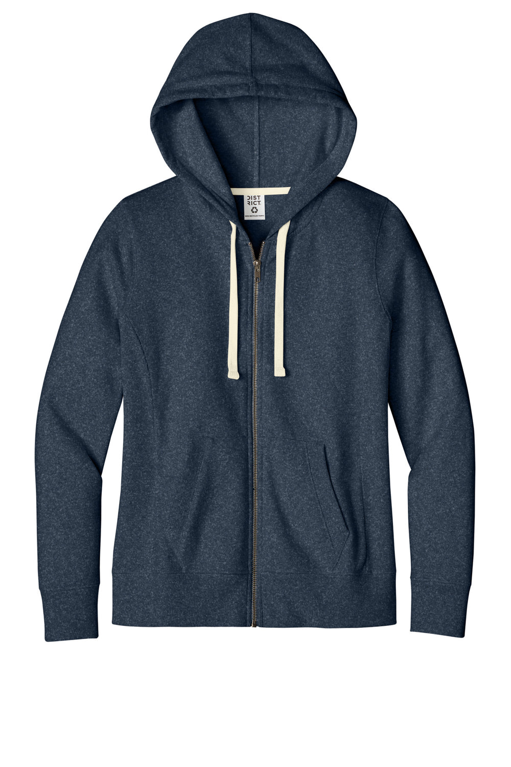District® Women's Re-Fleece™ Full-Zip Hoodie - Heathered Navy - 3XL
