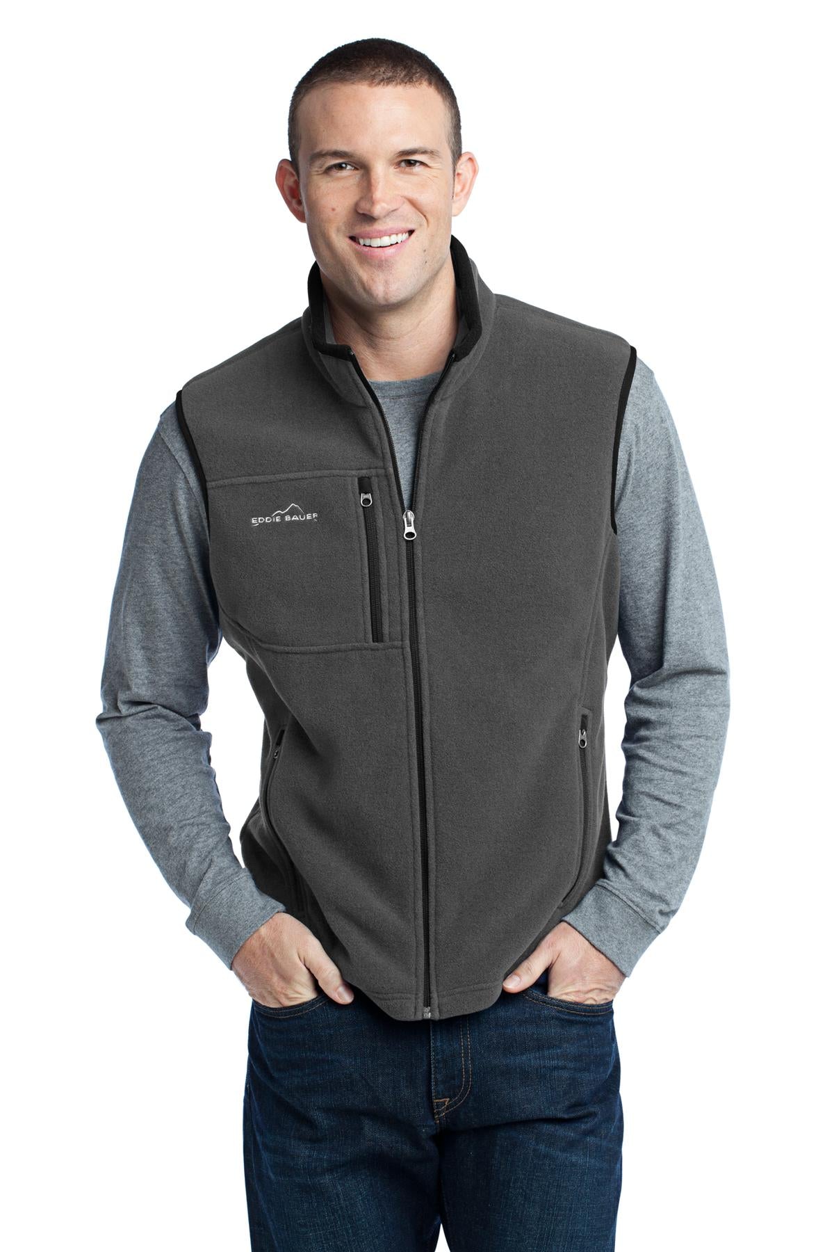 Eddie Bauer® Fleece Vest - Grey Steel - XS
