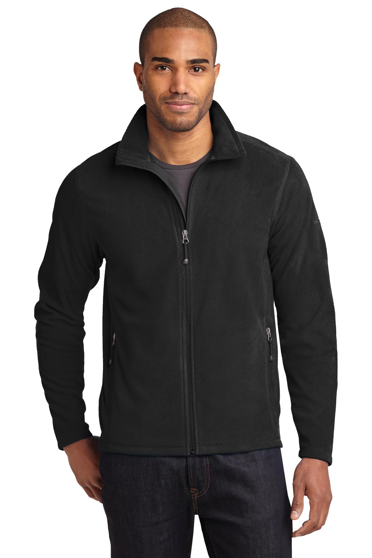Eddie Bauer® Full-Zip Microfleece Jacket - Black - XS