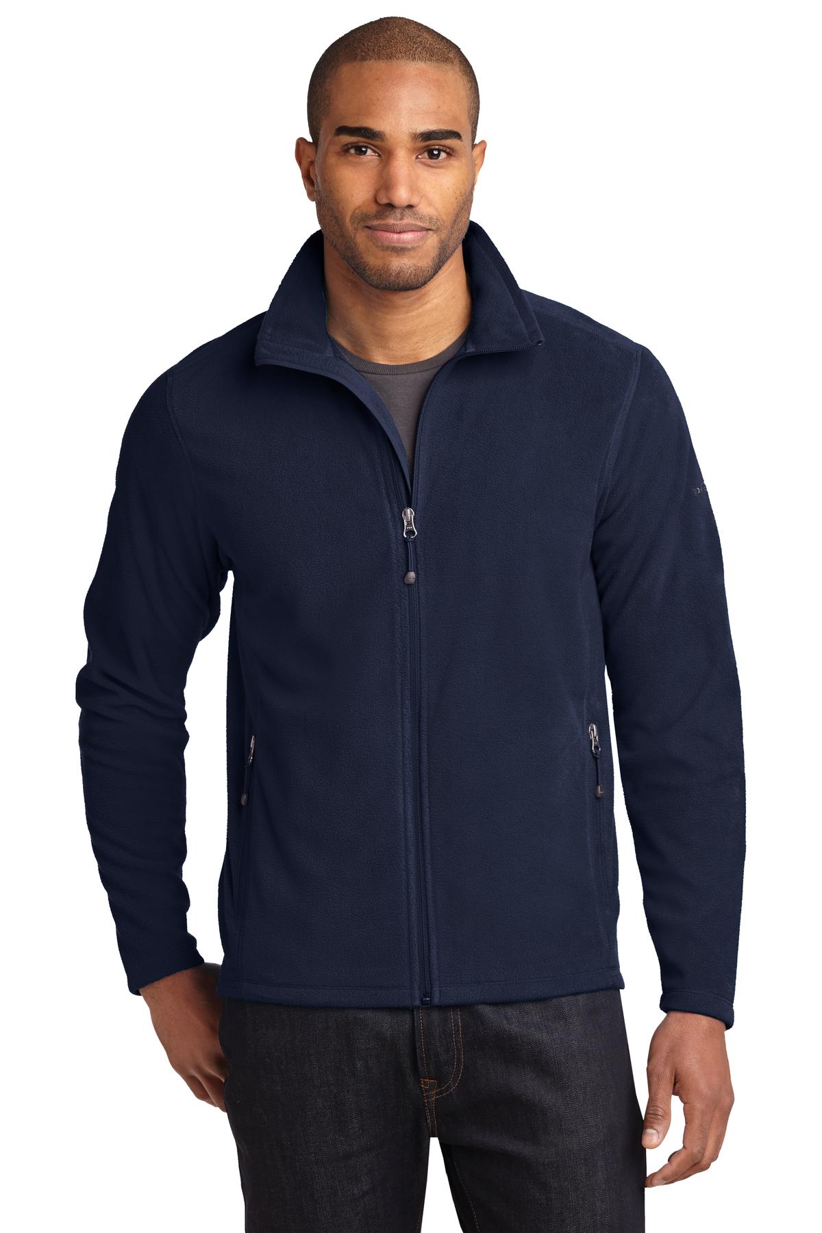 Eddie Bauer® Full-Zip Microfleece Jacket - Navy - XS