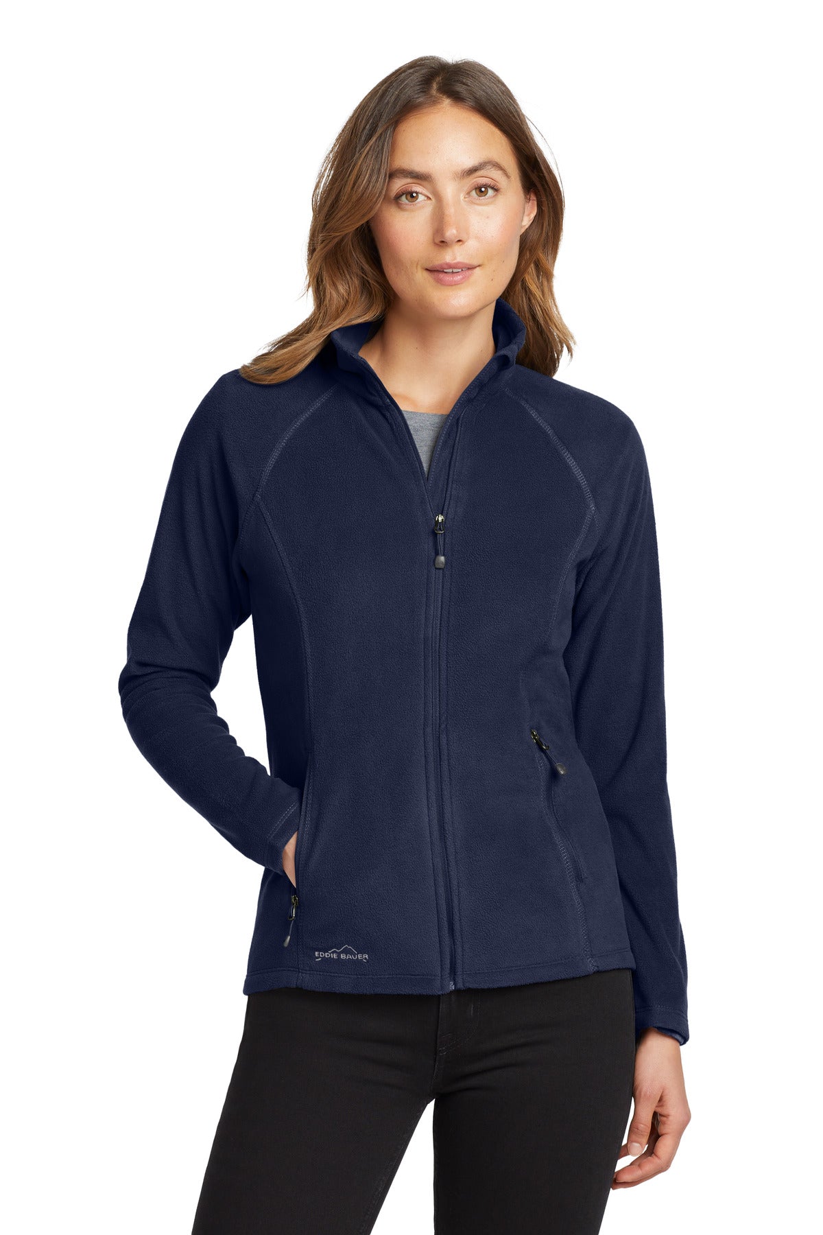Eddie Bauer® Women's Full-Zip Microfleece Jacket - Navy - XS
