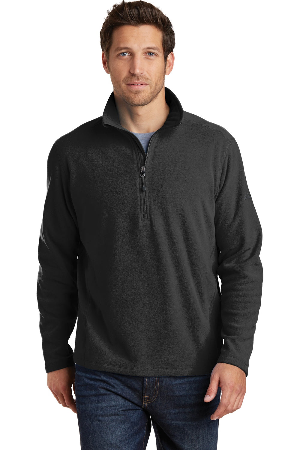 Eddie Bauer®1/2-Zip Microfleece Jacket - Black - XS