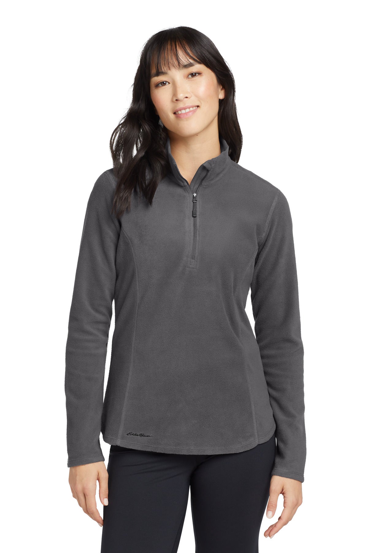 Eddie Bauer® Women's 1/2-Zip Microfleece Jacket - Grey Steel - XS