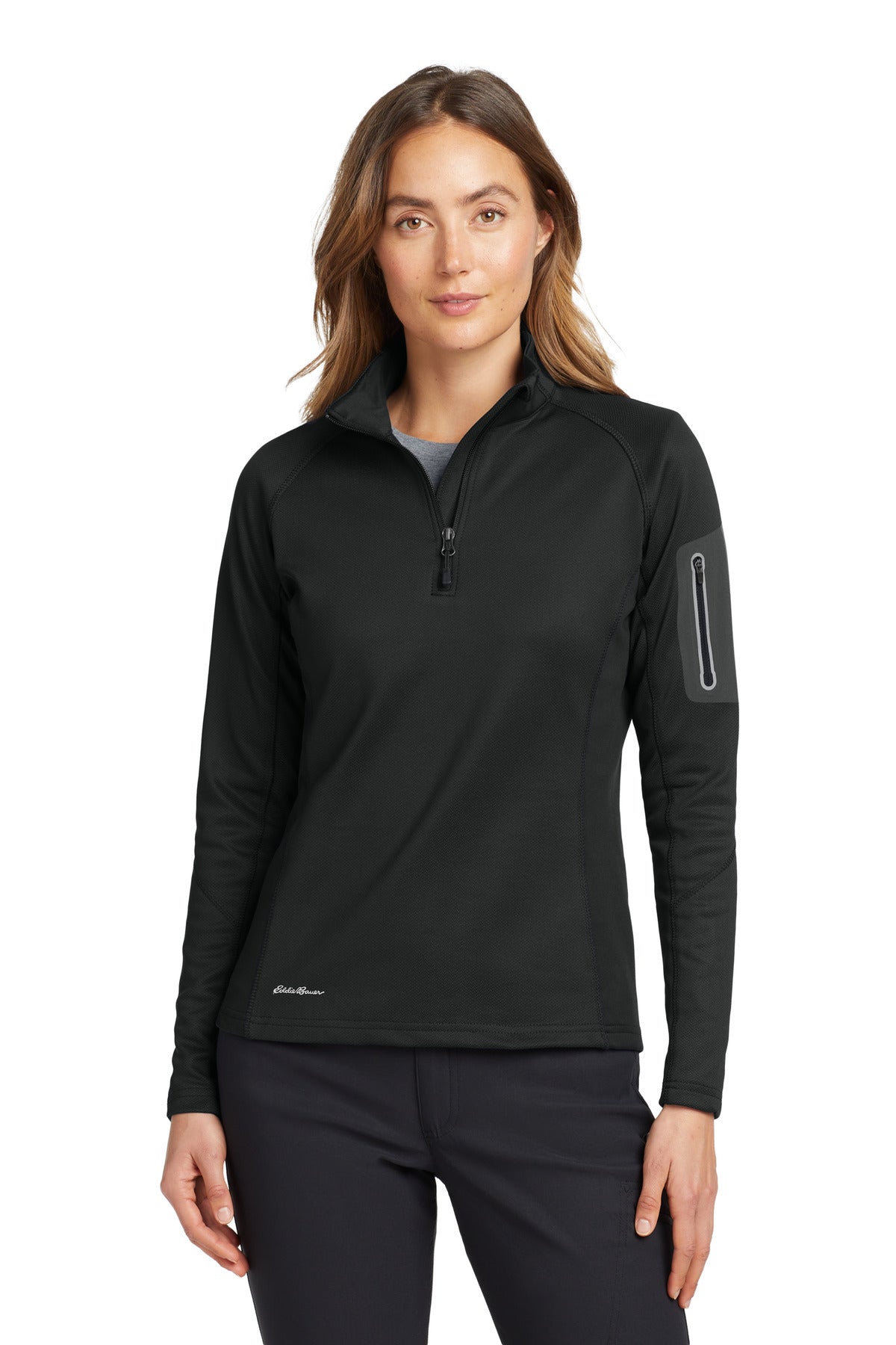 Eddie Bauer® Women's 1/2-Zip Performance Fleece - Black - XS