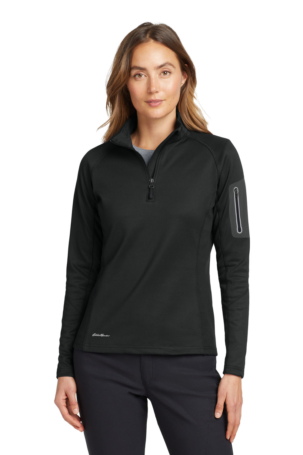 Eddie Bauer® Women's 1/2-Zip Performance Fleece - Black - XS