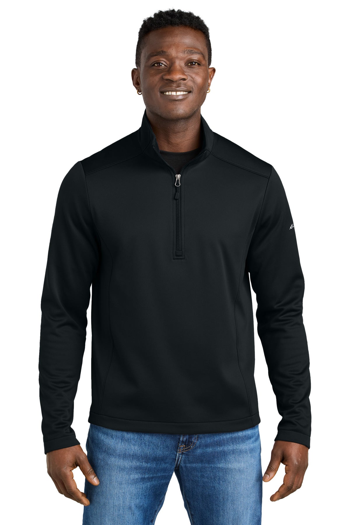 Eddie Bauer® Smooth Mid Layer Fleece 1/2-Zip - Black - XS