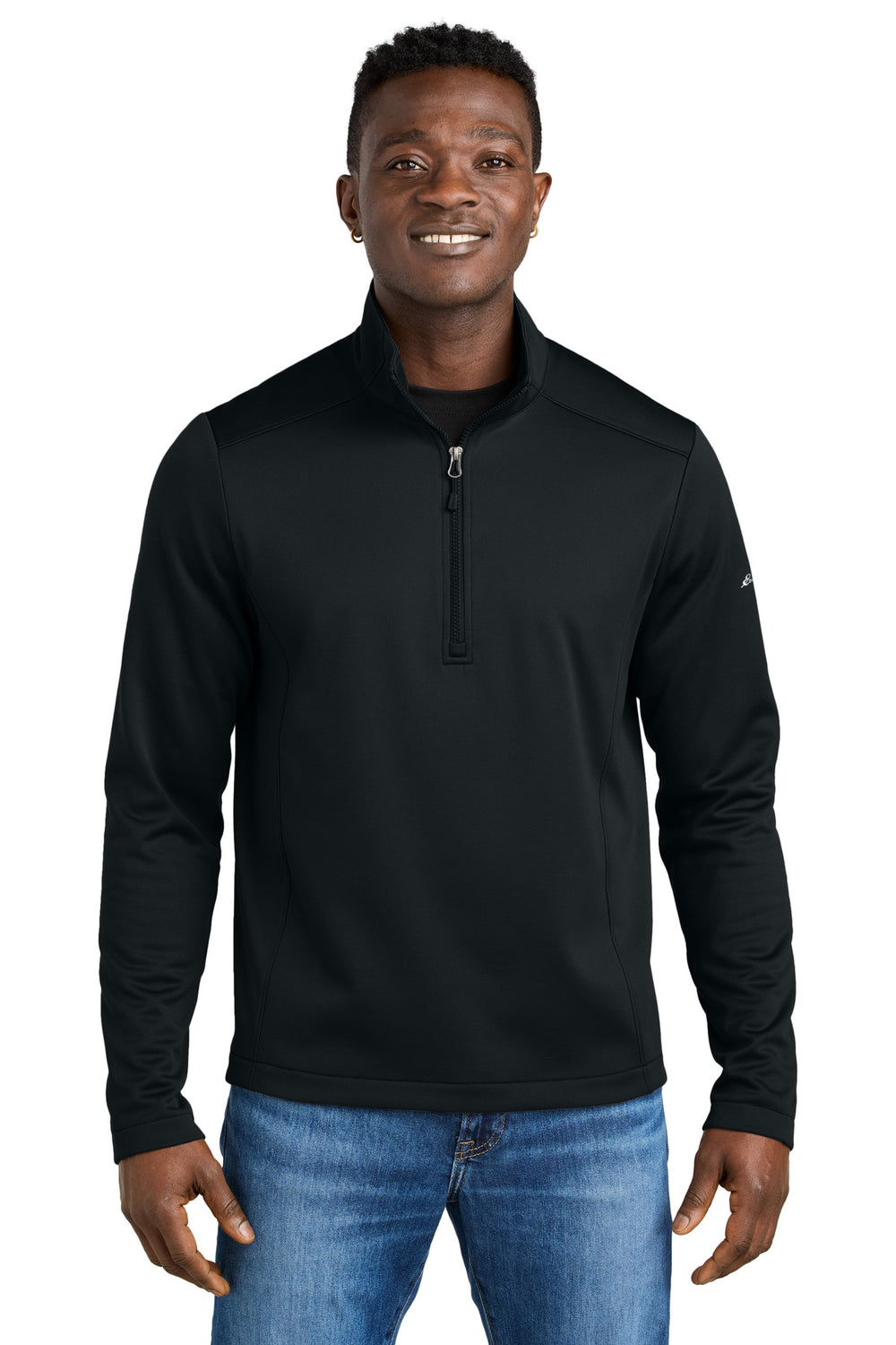 Eddie Bauer® Smooth Mid Layer Fleece 1/2-Zip - Black - XS