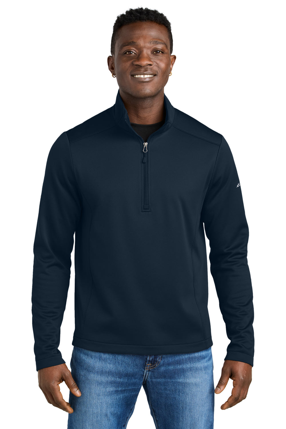 Eddie Bauer® Smooth Mid Layer Fleece 1/2-Zip - River Blue Navy - XS