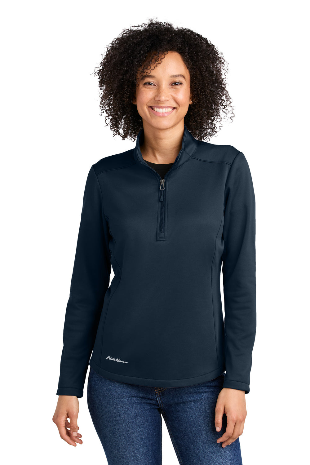 Eddie Bauer® Women’s Smooth Mid Layer Fleece 1/2-Zip - River Blue Navy - XS