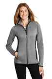 Eddie Bauer® Women's Full-Zip Heather Stretch Fleece Jacket - Grey Heather - XS