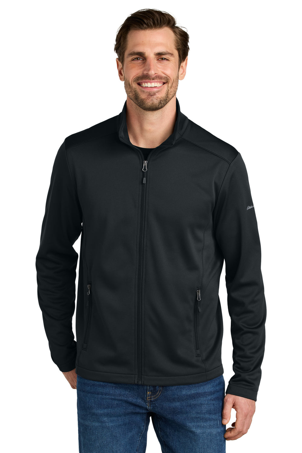 Eddie Bauer® Smooth Mid Layer Fleece Full-Zip - Black - XS