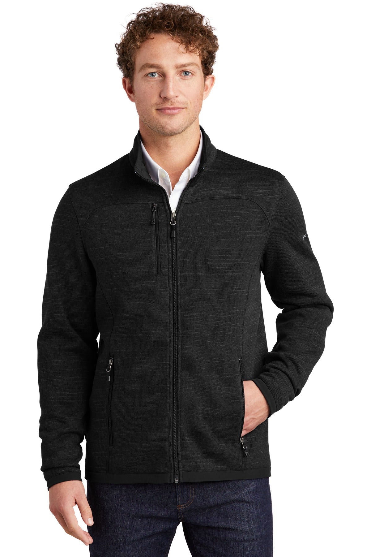 Eddie Bauer® Sweater Fleece Full-Zip - Black - XS