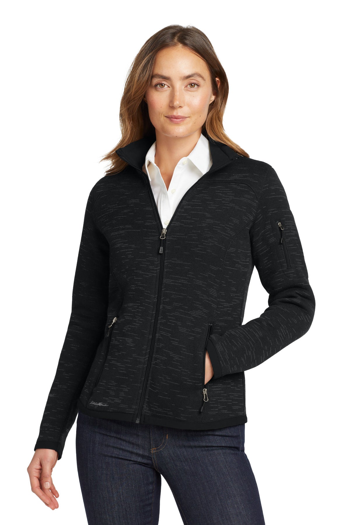 Eddie Bauer® Women's Sweater Fleece Full-Zip - Black - XS