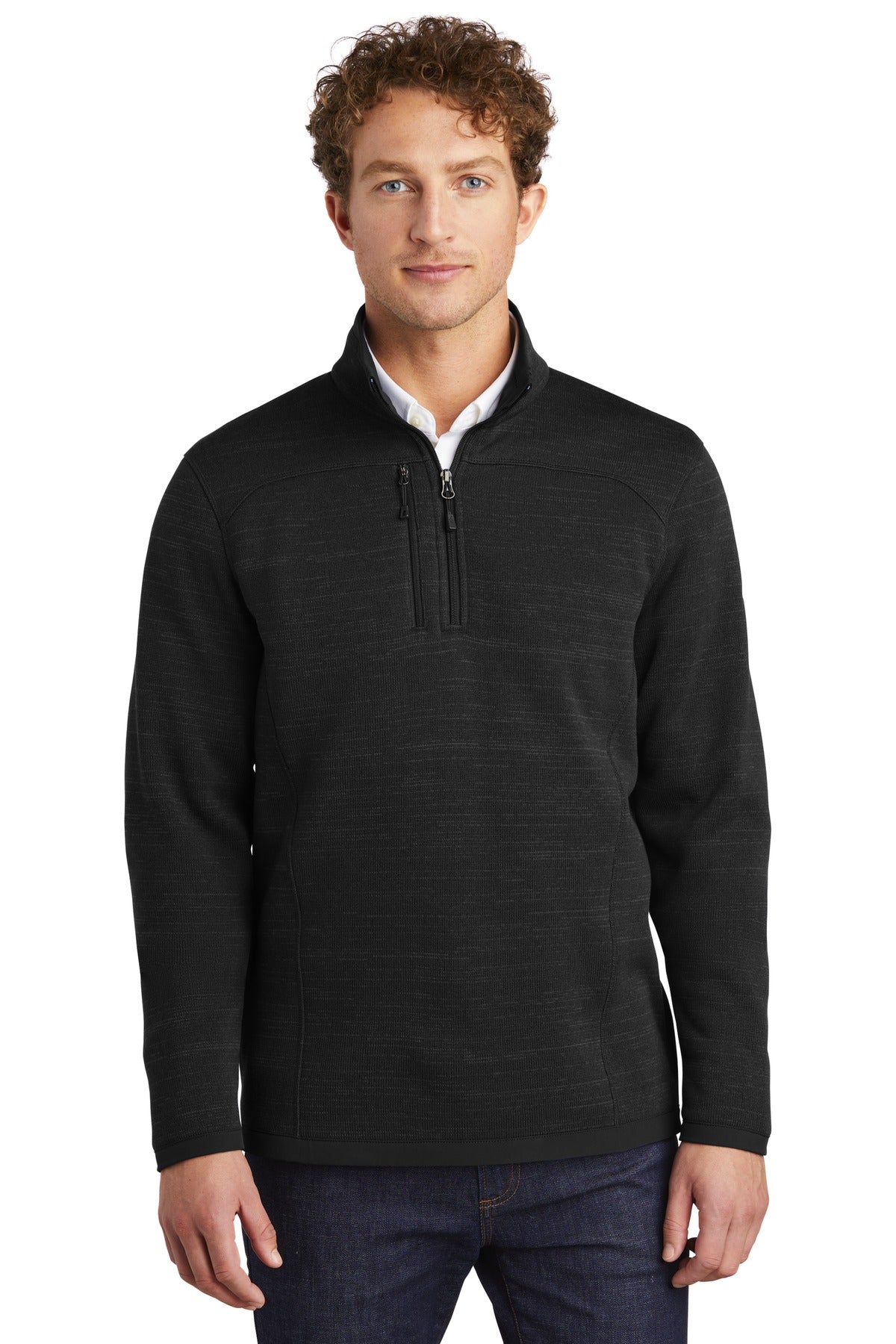 Eddie Bauer® Sweater Fleece 1/4-Zip - Black - XS