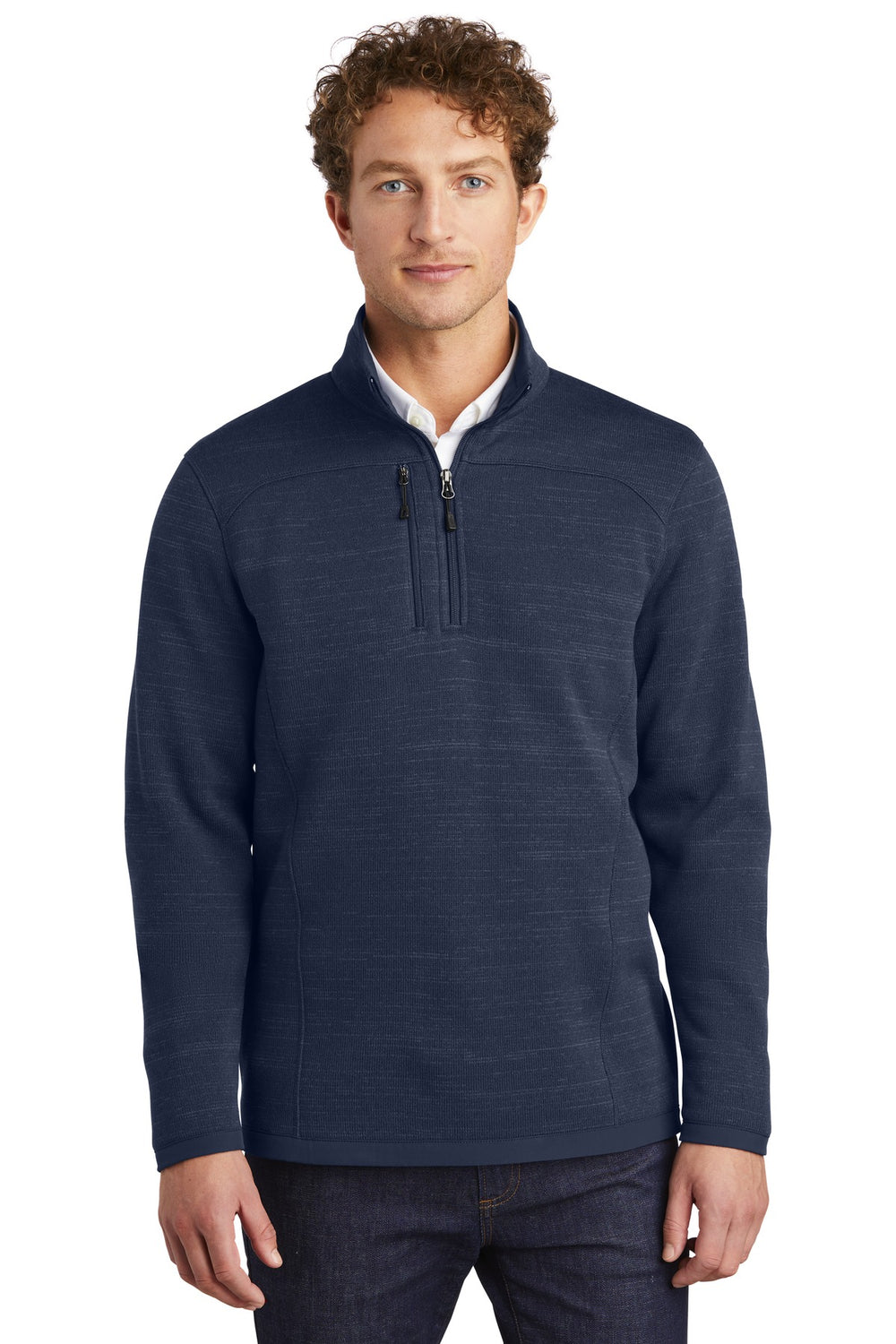 Eddie Bauer® Sweater Fleece 1/4-Zip - River Blue Navy Heather - XS