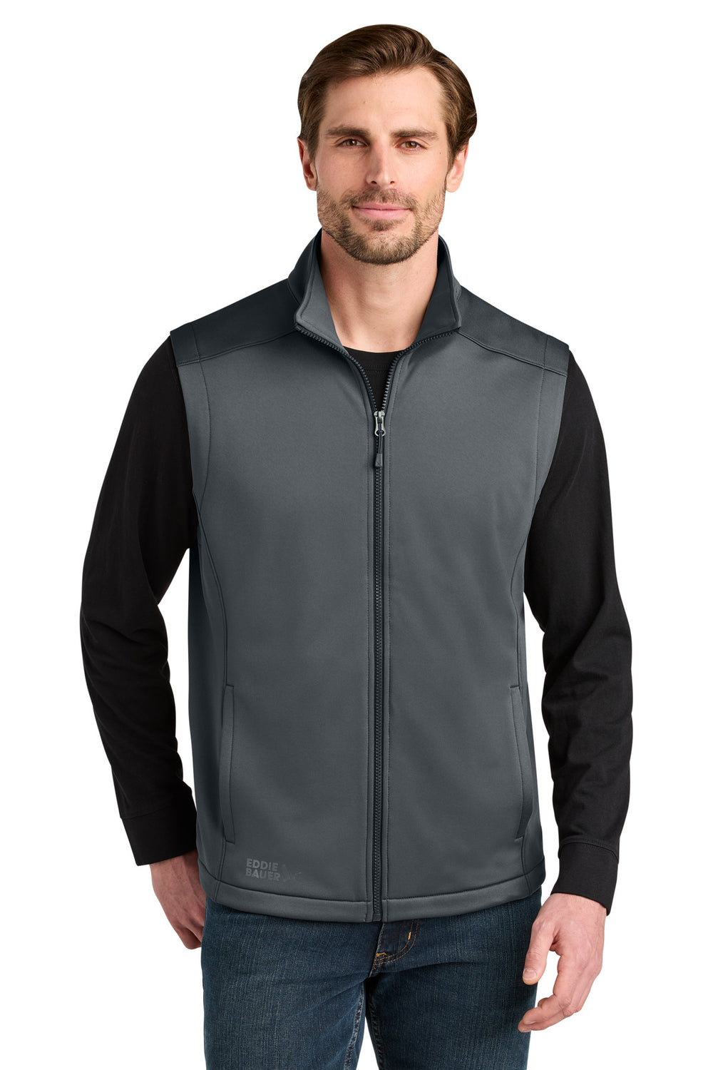 Eddie Bauer® Smooth Mid Layer Fleece Vest - Iron Gate - XS
