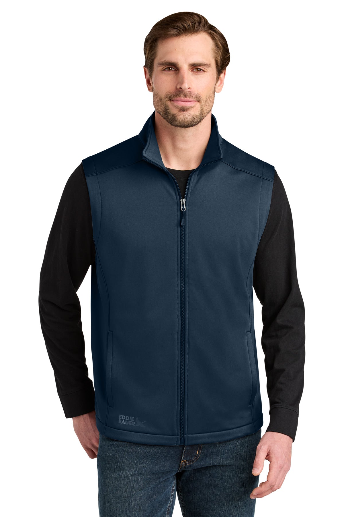 Eddie Bauer® Smooth Mid Layer Fleece Vest - River Blue Navy - M