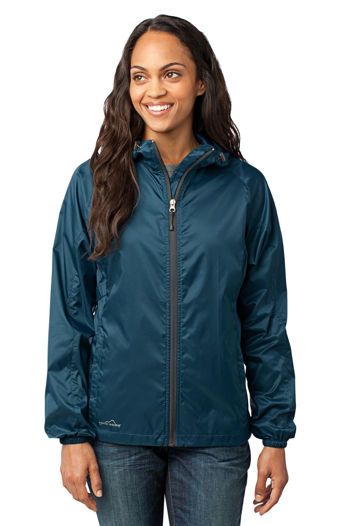 Eddie Bauer® Women's Packable Wind Jacket - Adriatic Blue - XS