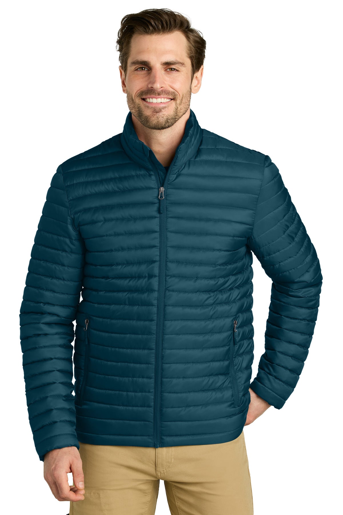 Eddie Bauer® Packable Quilted Full-Zip - Adriatic Blue - XS