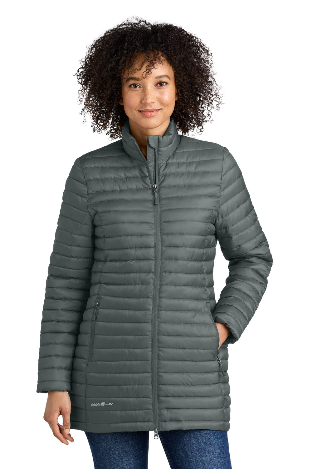 Eddie Bauer® Women’s Packable Quilted Full-Zip - Metal Grey - XS