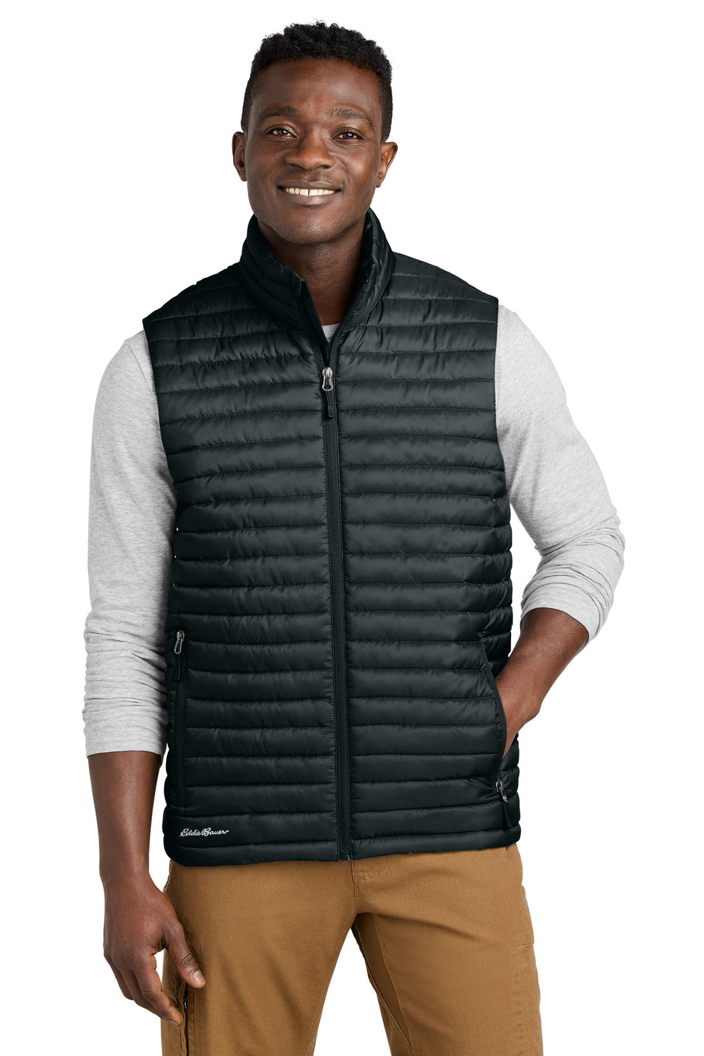 Eddie Bauer® Packable Quilted Vest - Black - XS