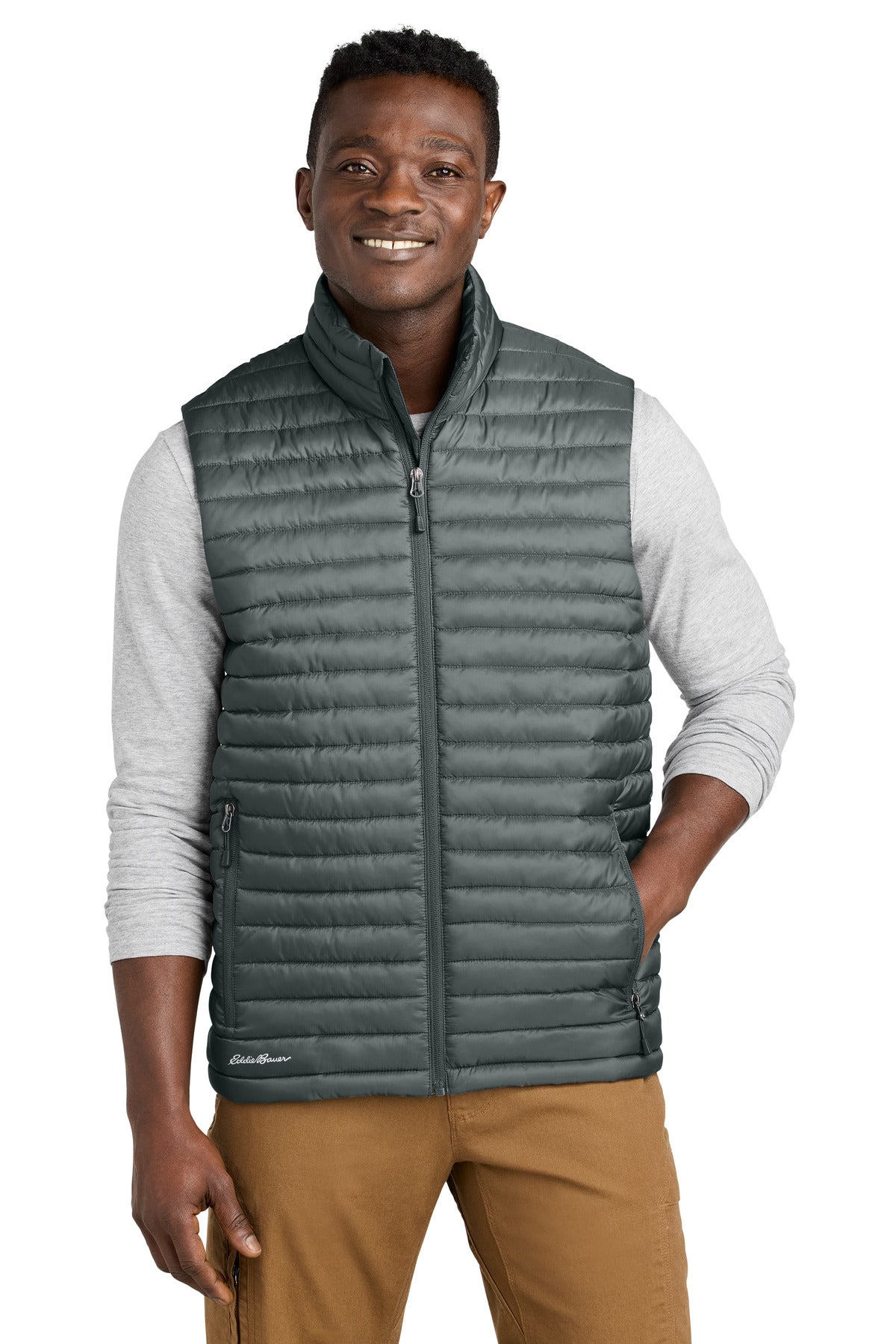 Eddie Bauer® Packable Quilted Vest - Metal Grey - XS