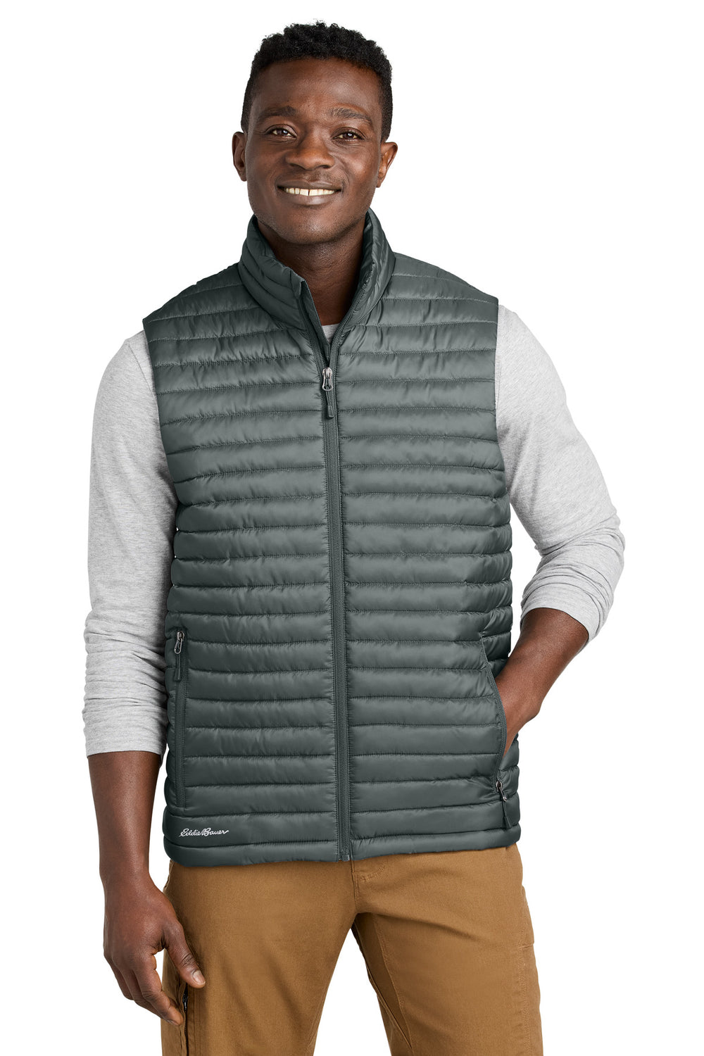 Eddie Bauer® Packable Quilted Vest - Metal Grey - XS