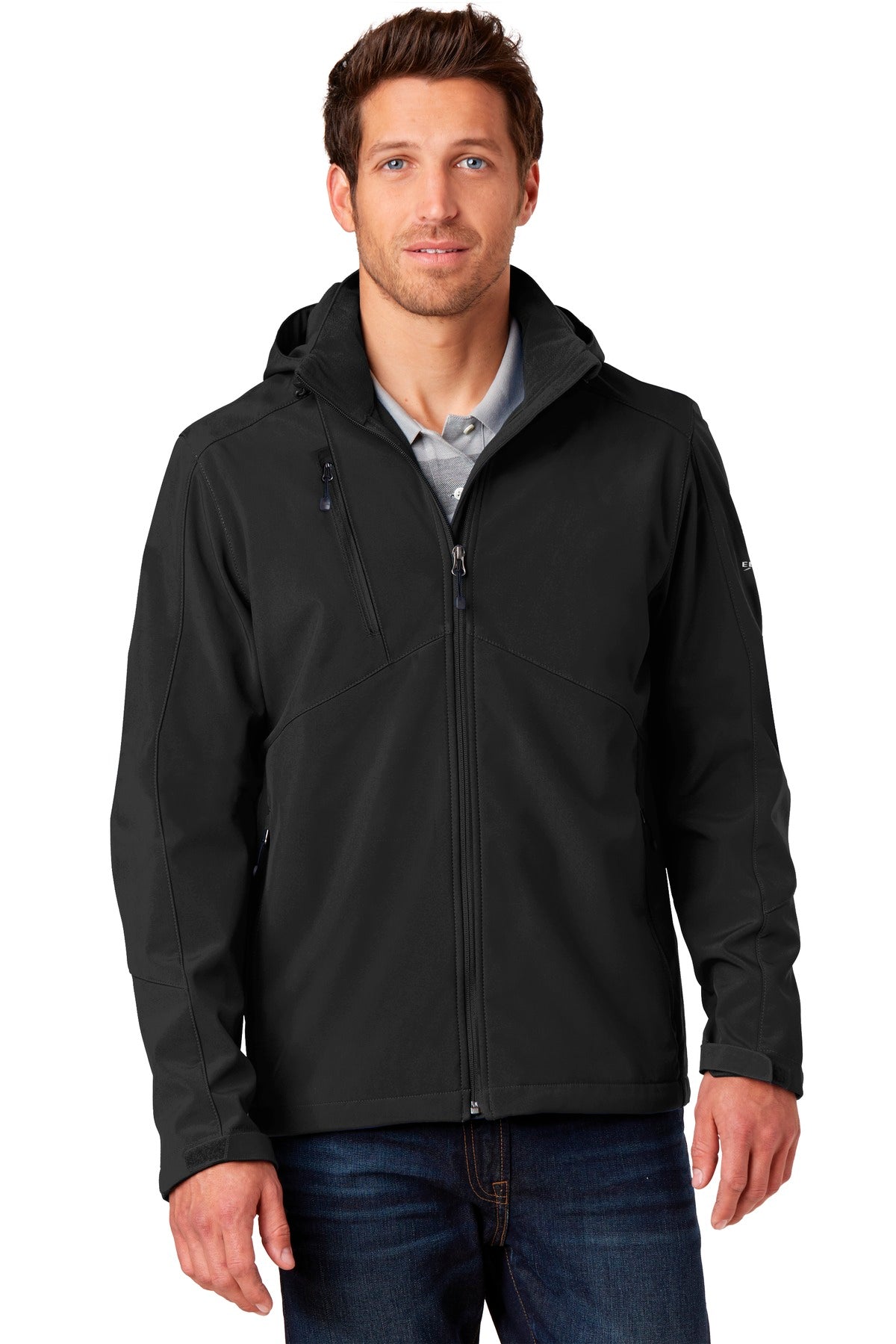 Eddie Bauer® Hooded Soft Shell Parka - Black - XS