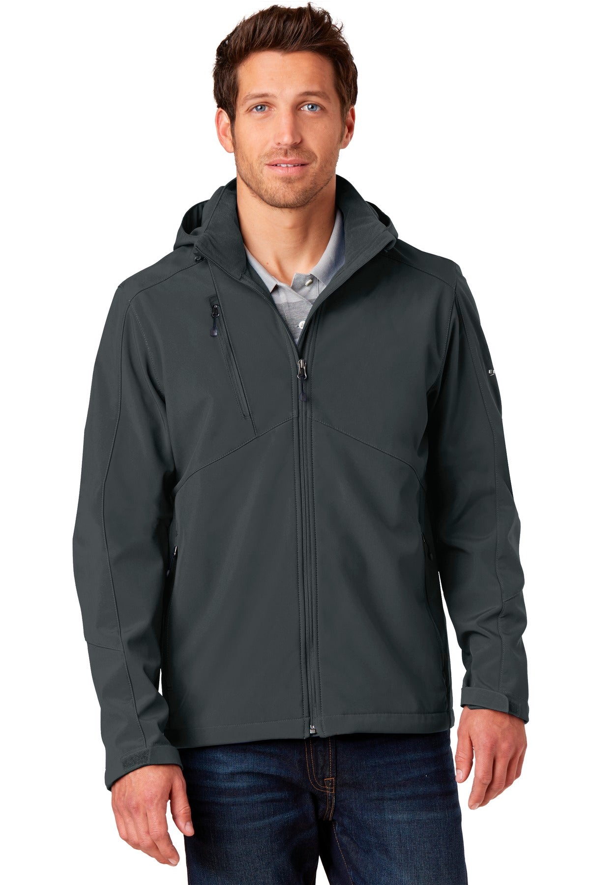 Eddie Bauer® Hooded Soft Shell Parka - Grey Steel - XS