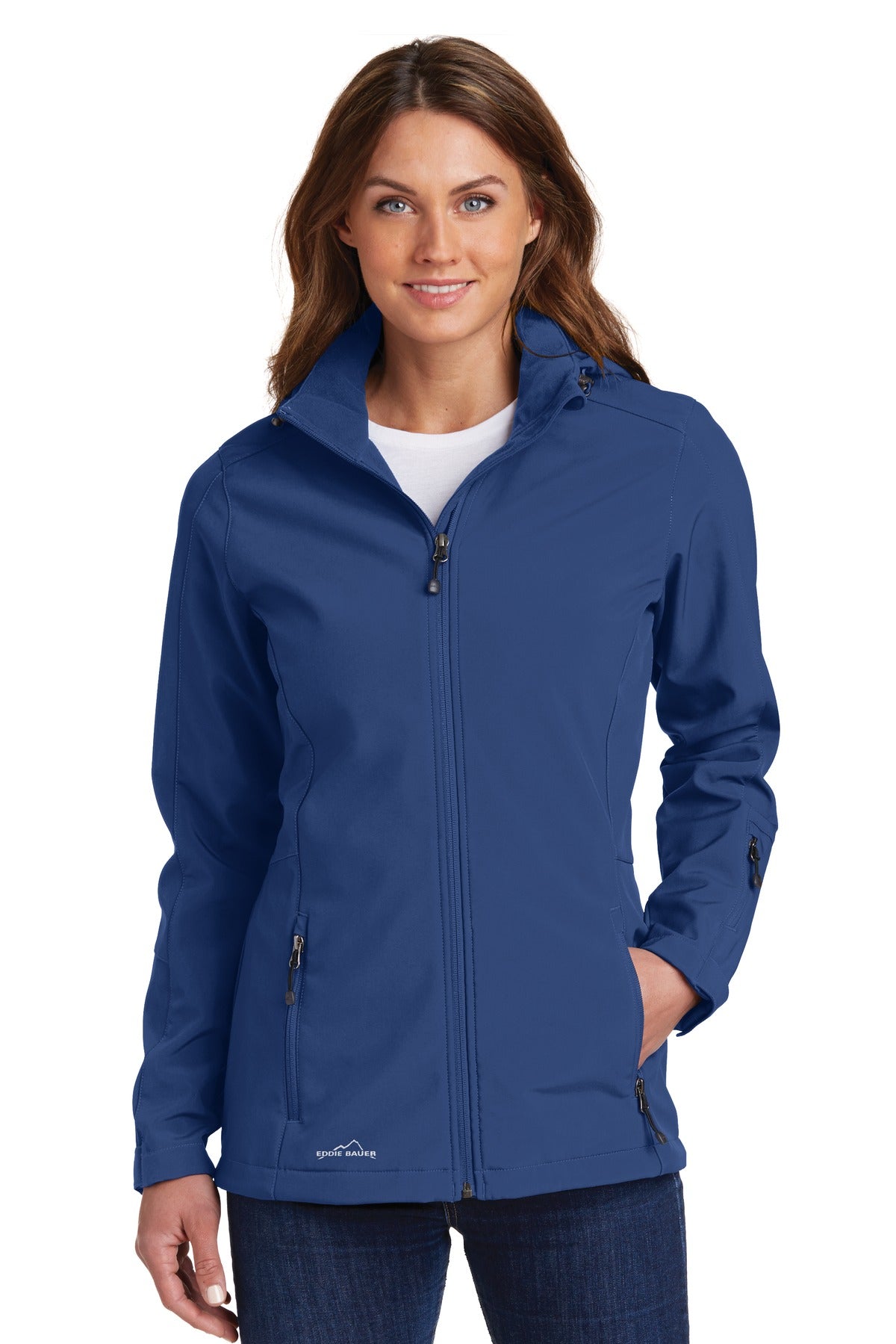 Eddie Bauer® Women's Hooded Soft Shell Parka - Admiral Blue - XS