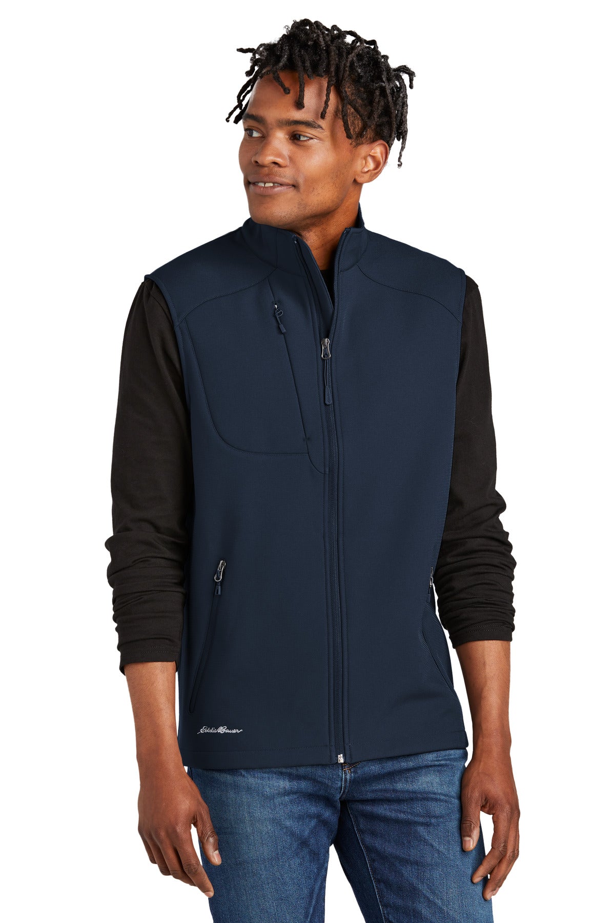 Eddie Bauer® Stretch Soft Shell Vest - River Blue Navy - XS