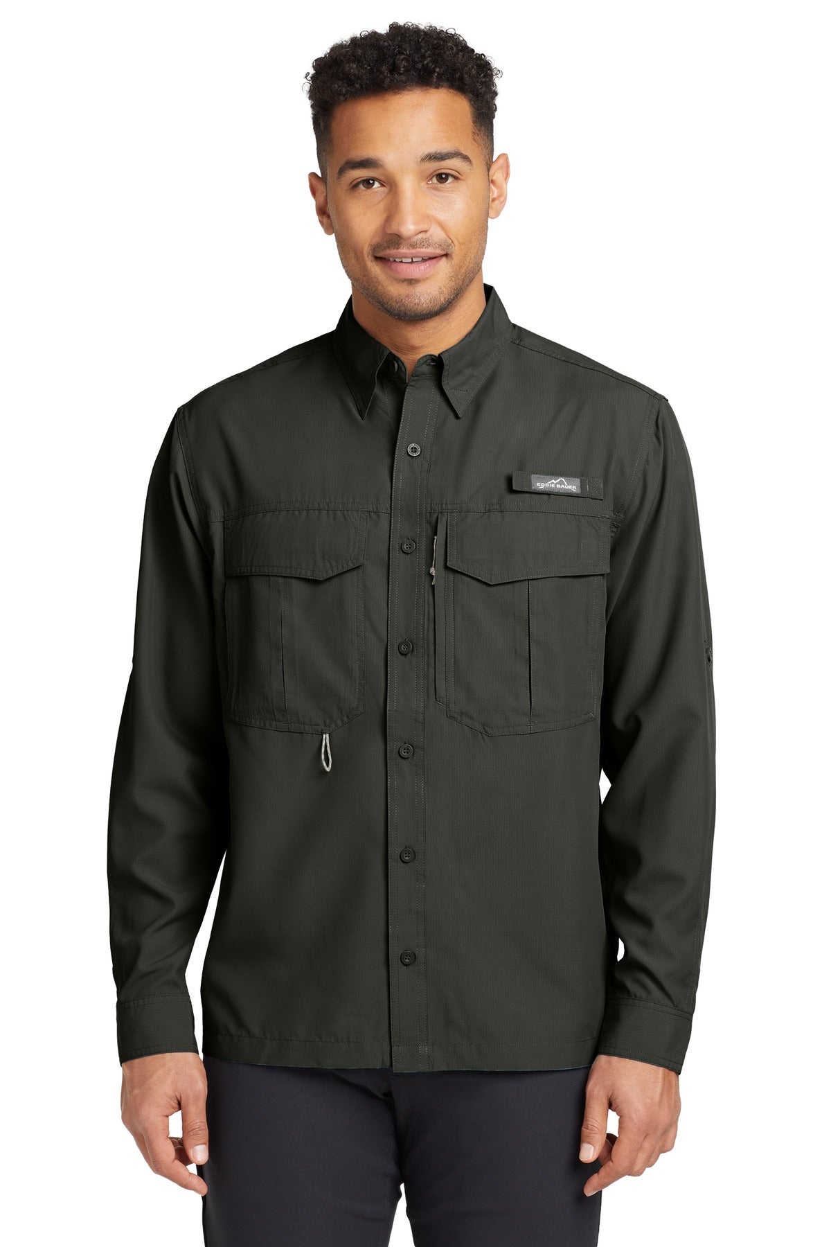 Eddie Bauer® Long Sleeve Performance Fishing Shirt - Boulder - XS