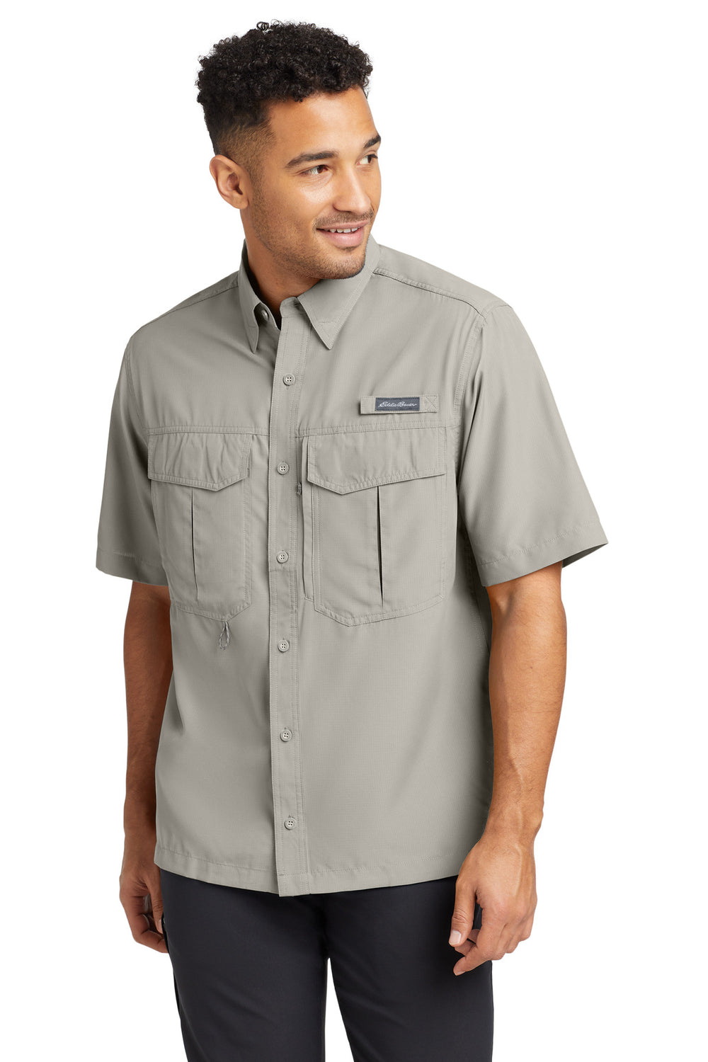 Eddie Bauer® Short Sleeve Performance Fishing Shirt - Driftwood - XS