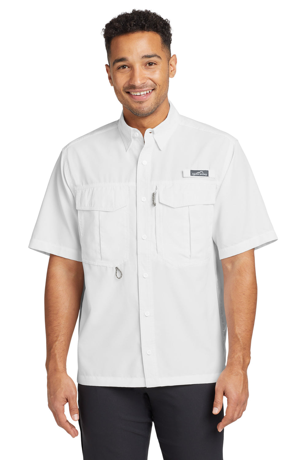 Eddie Bauer® Short Sleeve Performance Fishing Shirt - White - XS