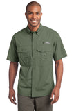 Eddie Bauer® Short Sleeve Fishing Shirt - Seagrass Green - XS