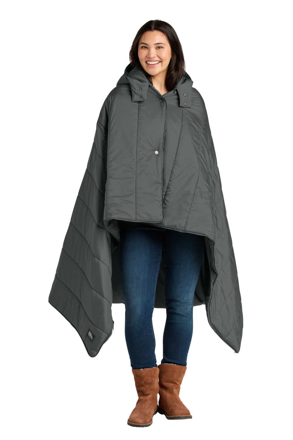 Eddie Bauer® Puffy Camp Poncho - Metal Grey - OSFA