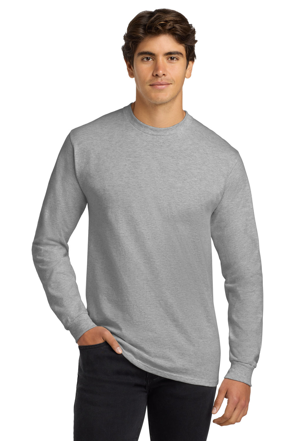 Gildan® Ultra Cotton® 100% US Cotton Long Sleeve T-Shirt - Ash - S