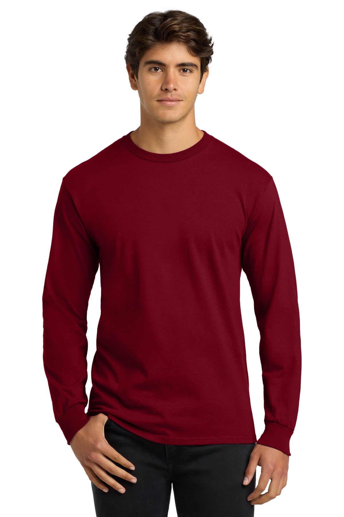 Gildan® Ultra Cotton® 100% US Cotton Long Sleeve T-Shirt - Cardinal Red - S