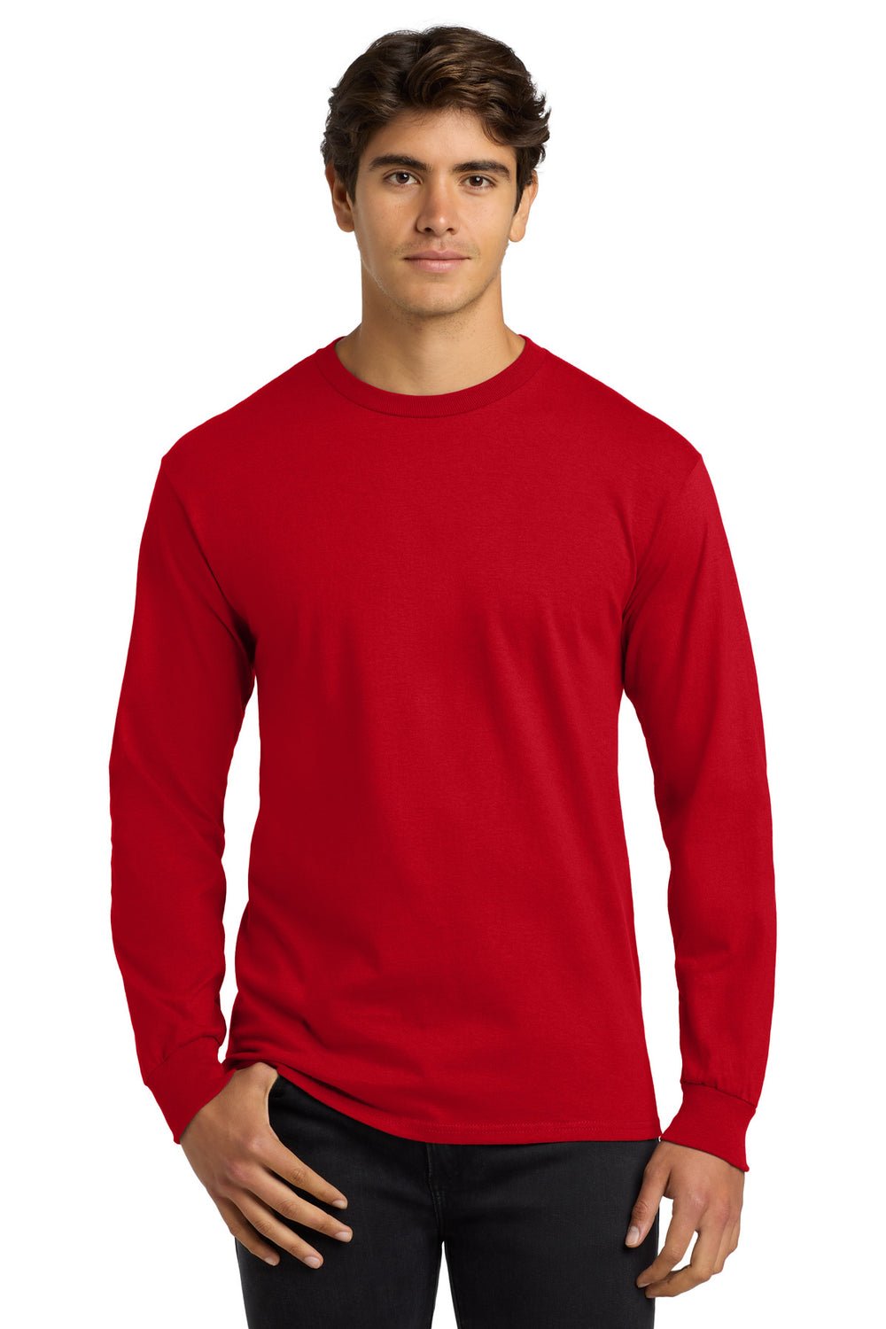 Gildan® Ultra Cotton® 100% US Cotton Long Sleeve T-Shirt - Red - S