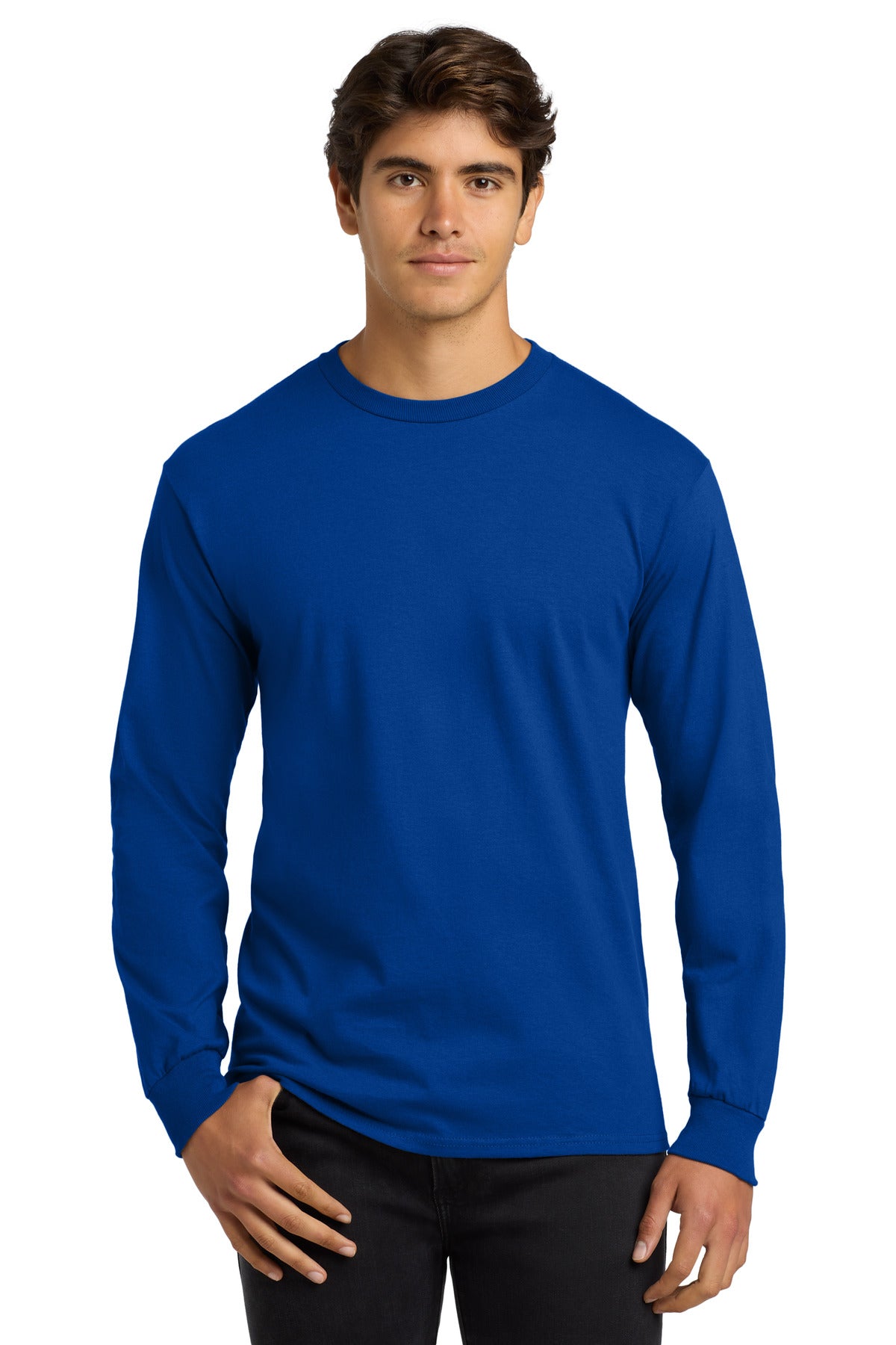 Gildan® Ultra Cotton® 100% US Cotton Long Sleeve T-Shirt - Royal - S