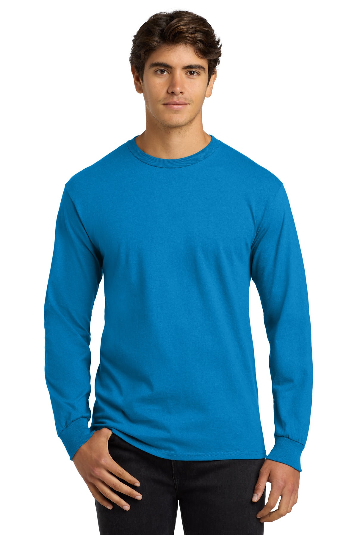 Gildan® Ultra Cotton® 100% US Cotton Long Sleeve T-Shirt - Sapphire - S