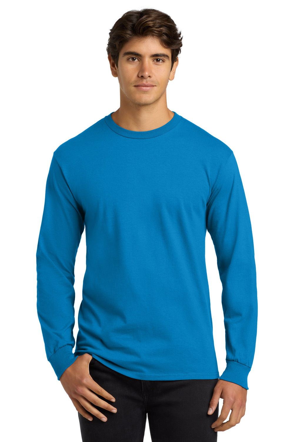 Gildan® Ultra Cotton® 100% US Cotton Long Sleeve T-Shirt - Sapphire - S