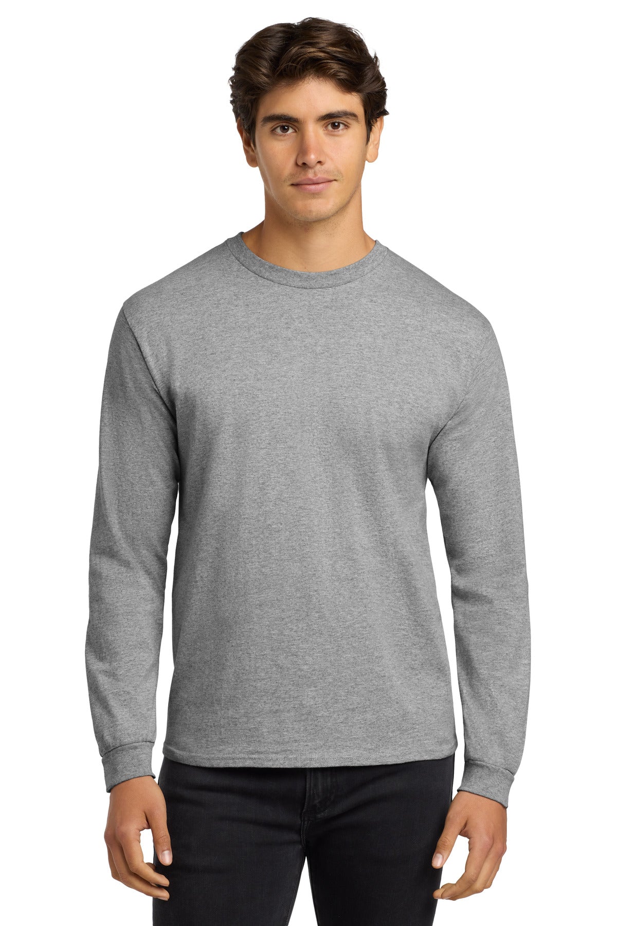 Gildan® Ultra Cotton® 100% US Cotton Long Sleeve T-Shirt - Sport Grey - S