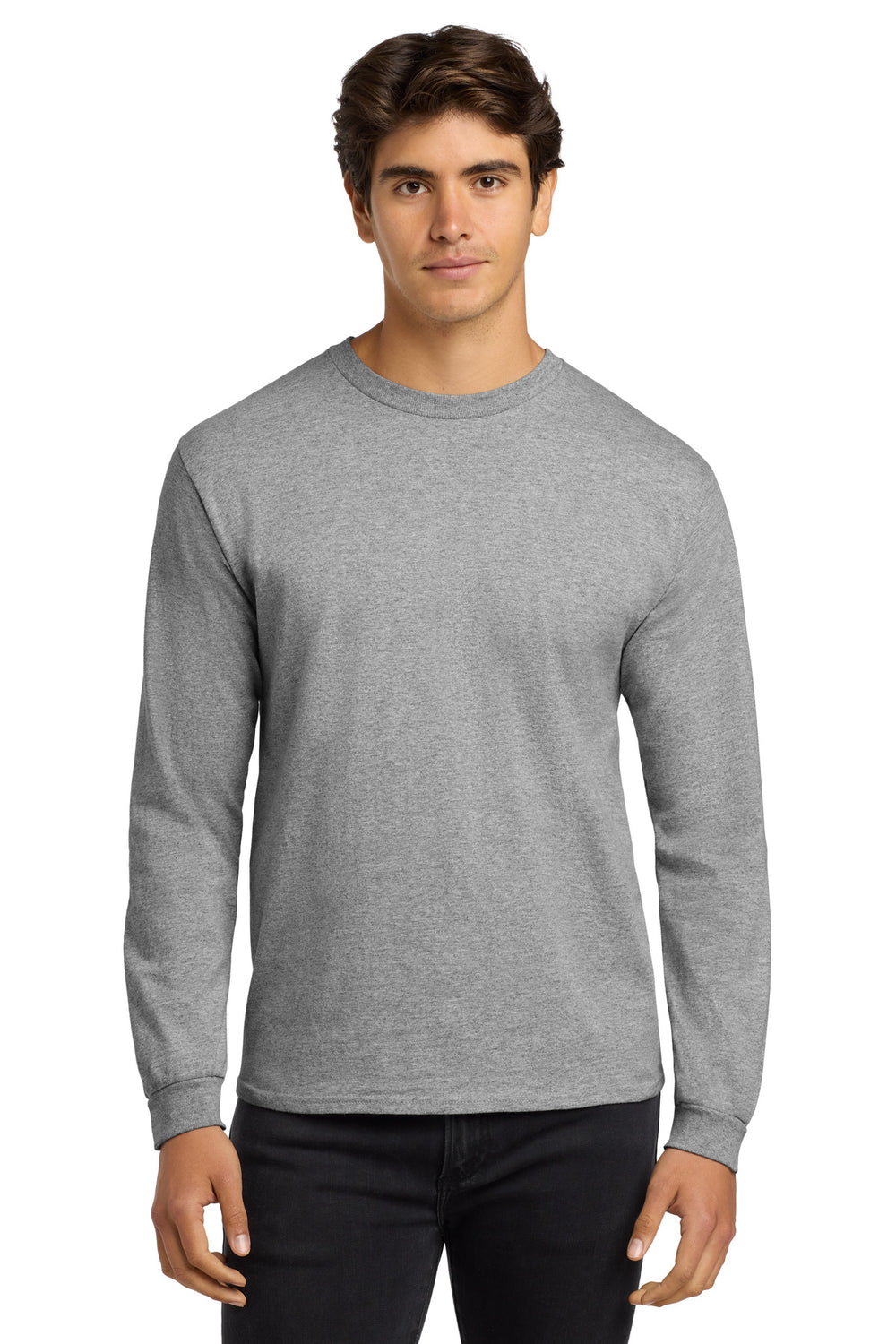 Gildan® Ultra Cotton® 100% US Cotton Long Sleeve T-Shirt - Sport Grey - S